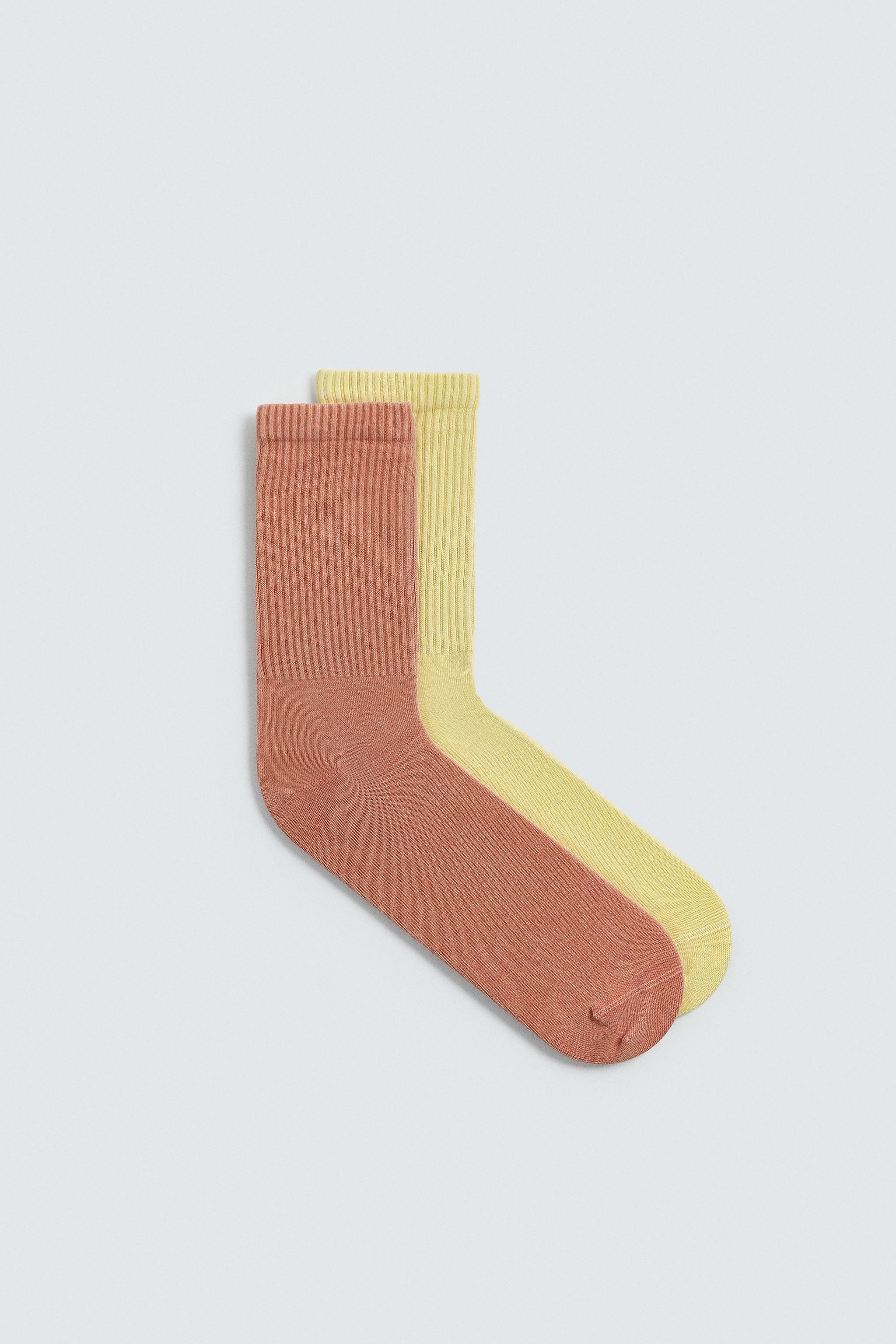 TWO-PACK OF WASHED RIBBED SOCKS